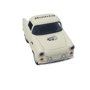 Montreal Souvenir Diecast Car Cream Cartoon Style Ford Thunderbird Pullback